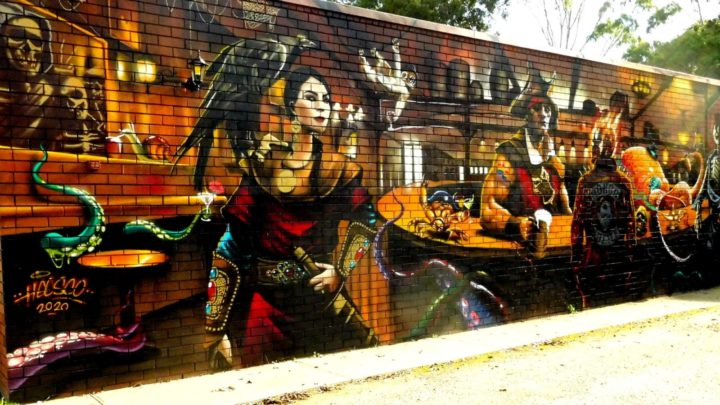 'Heesco Town' street art in Yarram