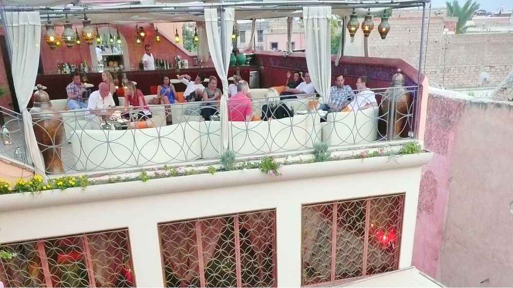 The Italian rooftop restaurant.