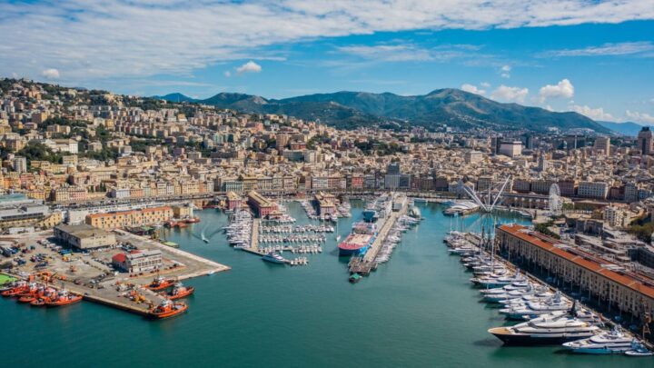 Aerial view of Genoa and its attractions. Source: Getty Images