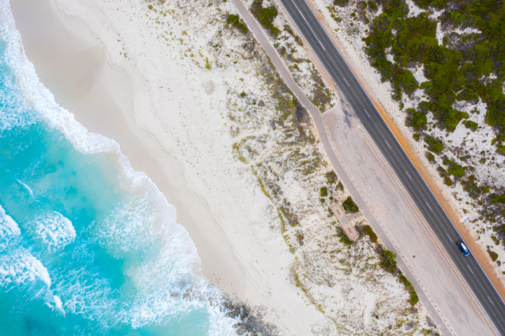 Aerial View of Great Ocean Road in Victoria, Australia