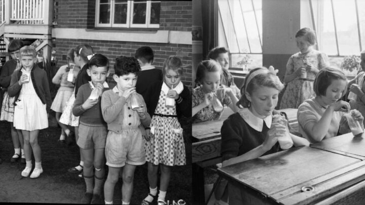 A new study has found regularly drinking milk can benefit your heart health. Source: Queensland National Archives/ Australia National Archives