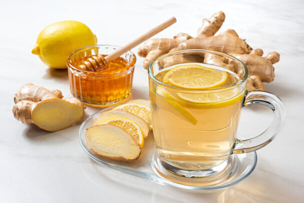 Hot boiled lemon can be served with ginger and honey. Image: Getty