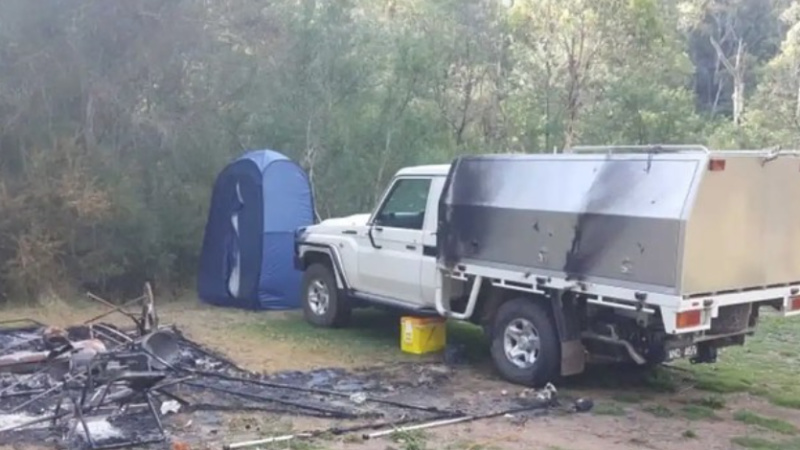 Missing campers abandoned campsite. 