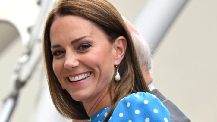 Princess Kate Looks Radiant in White Polka Dot Dress While