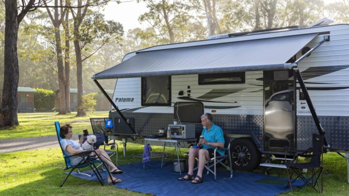 Most of us have dreamt of it at one time or another: casting off the cares of work and hitting the open road in a caravan or motorhome. Image source: Getty