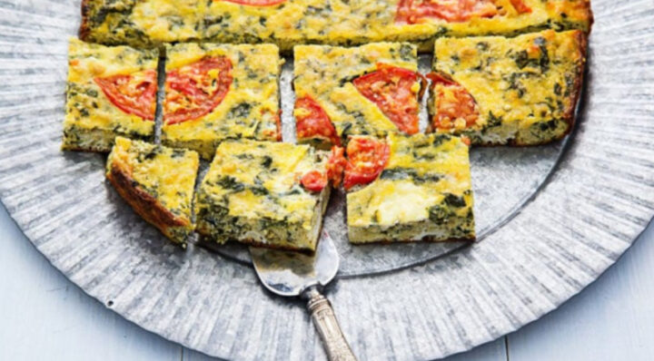 Healthy tomato and spinach frittata - Starts at 60
