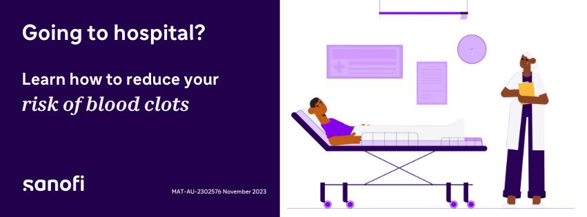 Hospitalisation and blood clots