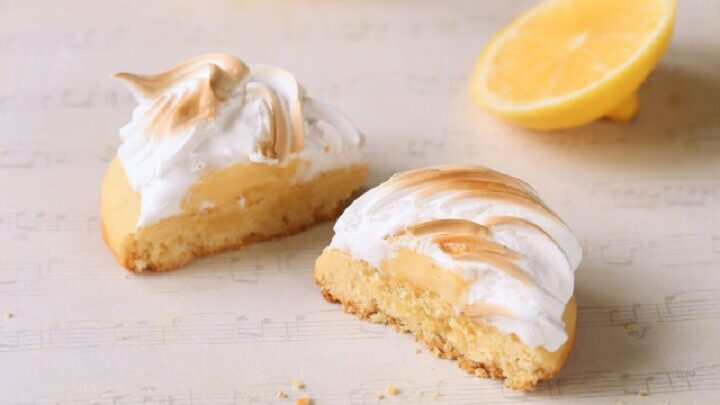 Bite sized lemon meringue shortbread biscuits - Starts at 60