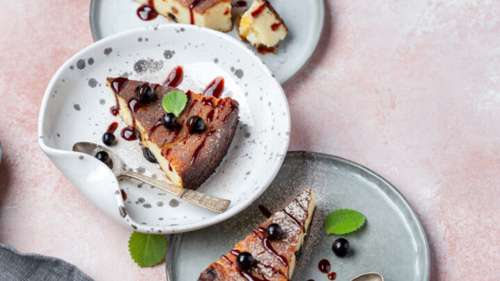 Deliciously dense rum and raisin ricotta cake - Starts at 60