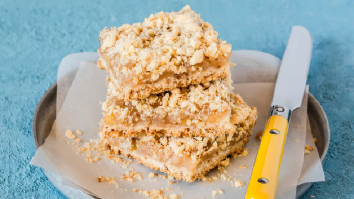 Classic apple crumble slice - Starts at 60