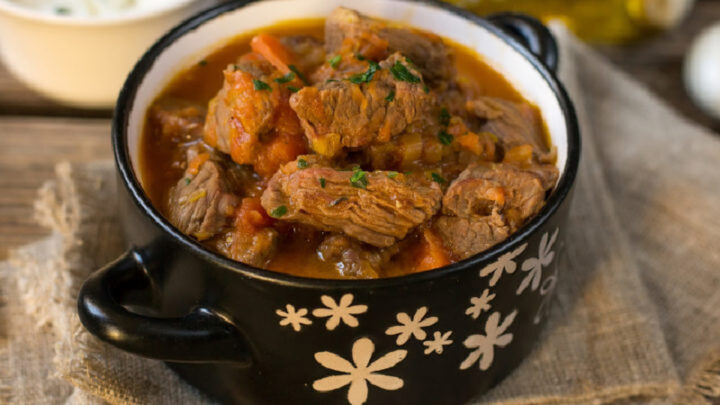 The ultimate beef and vegetable stew - Starts at 60
