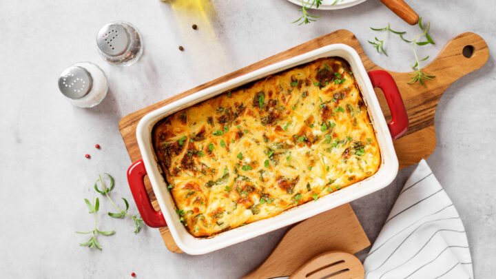 Simple cheesy potato bake - Starts at 60
