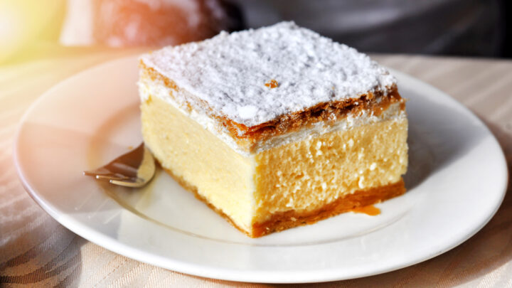 The secret is out on the perfect way to cut the much-loved vanilla slice after a video went viral recently showing the correct method, much to the excitement of dessert lovers across the nation.. Source: Getty Images. 