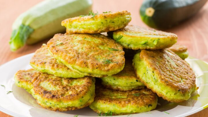 Golden and green delight zucchini pancakes - Starts at 60