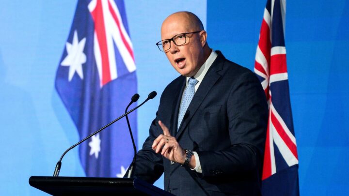 Peter Dutton's coalition is in pole position to form government after the election, polling shows. (Steven Markham/AAP PHOTOS)