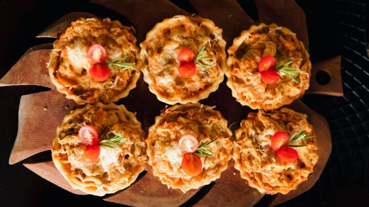 Homemade chicken, mushroom and bacon pie - Starts at 60