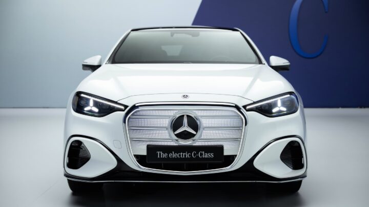 Mercedes-Benz just revealed the electric C-Class — and it’s a 760km, light-show landmark that’s coming to Australia in 2027