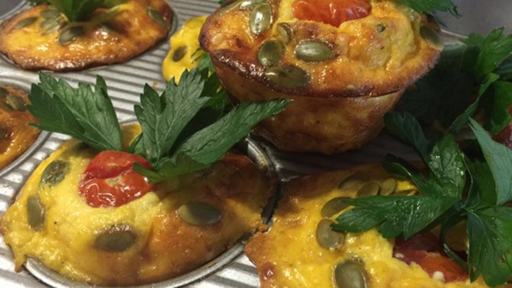 The perfect snack: Pumpkin frittata muffins